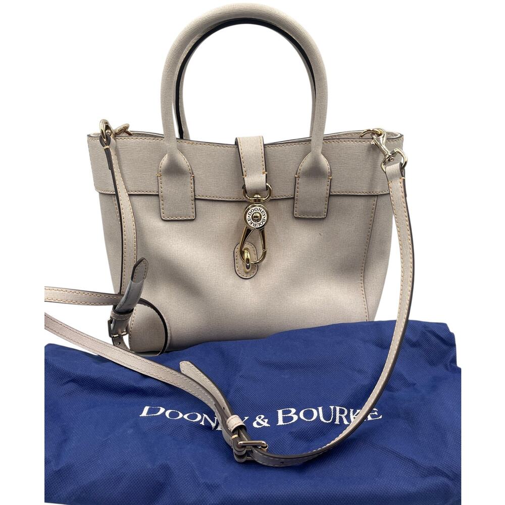 Dooney & Bourke Satchel Crossbody Tote Hand Bag Florentine Amelie Gray